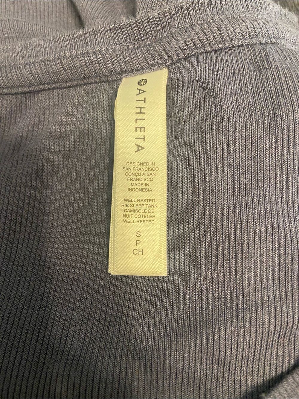 Athleta Blue Well Rested Rib Sleep Tank Size Small - Picture 4 of 6